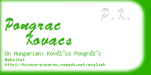 pongrac kovacs business card